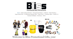 Desktop Screenshot of blisspromotionalgifts.co.uk